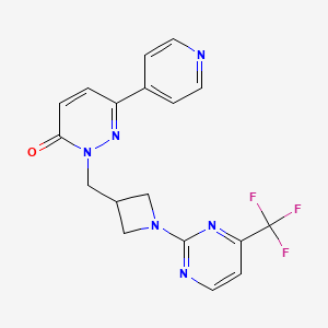 6-(Pyridin-4-yl)-2-({1-[4-(trifluoromethyl)pyrimidin-2-yl]azetidin-3-yl}methyl)-2,3-dihydropyridazin-3-one