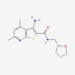3-amino-4,6-dimethyl-N-(oxolan-2-ylmethyl)thieno[2,3-b]pyridine-2-carboxamide