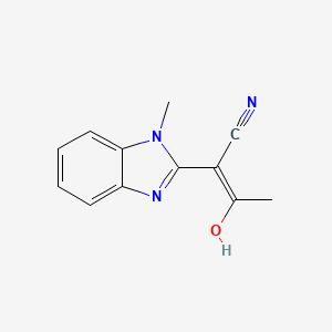 (E)-2-(1-methyl-1H-benzo[d]imidazol-2(3H)-ylidene)-3-oxobutanenitrile
