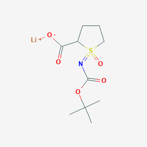 molecular formula C10H16LiNO5S B2727866 Lithium;1-[(2-methylpropan-2-yl)oxycarbonylimino]-1-oxothiolane-2-carboxylate CAS No. 2248399-59-7