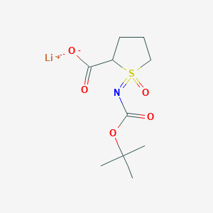 Lithium;1-[(2-methylpropan-2-yl)oxycarbonylimino]-1-oxothiolane-2-carboxylate