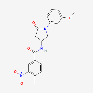 N-[1-(3-methoxyphenyl)-5-oxopyrrolidin-3-yl]-4-methyl-3-nitrobenzamide
