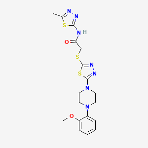 2-((5-(4-(2-methoxyphenyl)piperazin-1-yl)-1,3,4-thiadiazol-2-yl)thio)-N-(5-methyl-1,3,4-thiadiazol-2-yl)acetamide