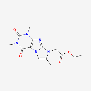 Ethyl 2-(2,4,7-trimethyl-1,3-dioxopurino[7,8-a]imidazol-6-yl)acetate