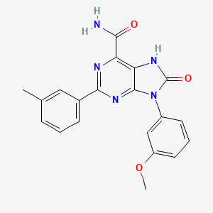 9-(3-methoxyphenyl)-2-(3-methylphenyl)-8-oxo-8,9-dihydro-7H-purine-6-carboxamide