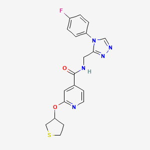N-((4-(4-fluorophenyl)-4H-1,2,4-triazol-3-yl)methyl)-2-((tetrahydrothiophen-3-yl)oxy)isonicotinamide