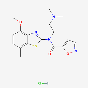 N-(2-(dimethylamino)ethyl)-N-(4-methoxy-7-methylbenzo[d]thiazol-2-yl)isoxazole-5-carboxamide hydrochloride