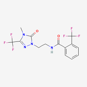 N-(2-(4-methyl-5-oxo-3-(trifluoromethyl)-4,5-dihydro-1H-1,2,4-triazol-1-yl)ethyl)-2-(trifluoromethyl)benzamide