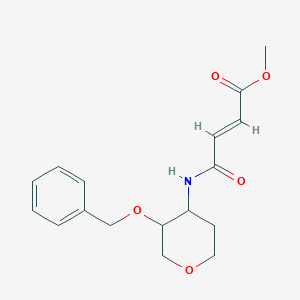 Methyl (E)-4-oxo-4-[(3-phenylmethoxyoxan-4-yl)amino]but-2-enoate