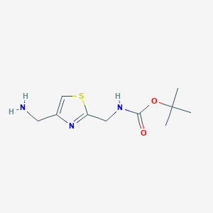 Tert-butyl N-[[4-(aminomethyl)-1,3-thiazol-2-yl]methyl]carbamate