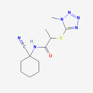 N-(1-cyanocyclohexyl)-2-(1-methyltetrazol-5-yl)sulfanylpropanamide