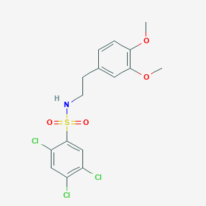molecular formula C16H16Cl3NO4S B2727901 2,4,5-trichloro-N-(3,4-dimethoxyphenethyl)benzenesulfonamide CAS No. 672897-44-8