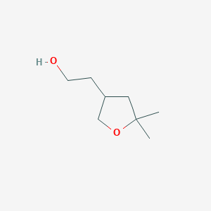 molecular formula C8H16O2 B2727919 2-(5,5-Dimethyltetrahydrofuran-3-yl)ethan-1-ol CAS No. 2260936-91-0
