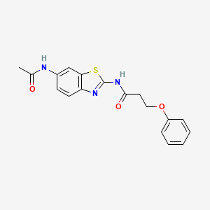 N-(6-acetamidobenzo[d]thiazol-2-yl)-3-phenoxypropanamide