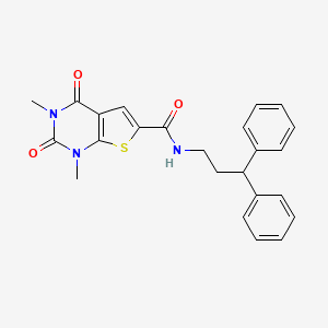 molecular formula C24H23N3O3S B2727924 N-(3,3-diphenylpropyl)-1,3-dimethyl-2,4-dioxo-1,2,3,4-tetrahydrothieno[2,3-d]pyrimidine-6-carboxamide CAS No. 946206-95-7