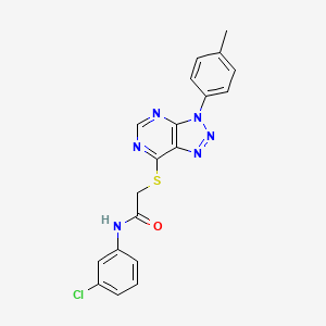 molecular formula C19H15ClN6OS B2727936 N-(3-chlorophenyl)-2-{[3-(4-methylphenyl)-3H-[1,2,3]triazolo[4,5-d]pyrimidin-7-yl]sulfanyl}acetamide CAS No. 863459-32-9