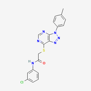 N-(3-chlorophenyl)-2-[3-(4-methylphenyl)triazolo[4,5-d]pyrimidin-7-yl]sulfanylacetamide