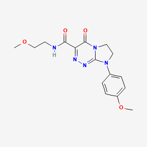 N-(2-methoxyethyl)-8-(4-methoxyphenyl)-4-oxo-4,6,7,8-tetrahydroimidazo[2,1-c][1,2,4]triazine-3-carboxamide