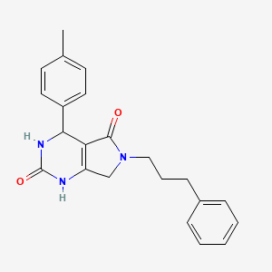 6-(3-phenylpropyl)-4-(p-tolyl)-3,4,6,7-tetrahydro-1H-pyrrolo[3,4-d]pyrimidine-2,5-dione