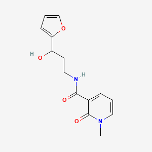N-(3-(furan-2-yl)-3-hydroxypropyl)-1-methyl-2-oxo-1,2-dihydropyridine-3-carboxamide