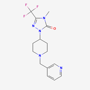 4-methyl-1-(1-(pyridin-3-ylmethyl)piperidin-4-yl)-3-(trifluoromethyl)-1H-1,2,4-triazol-5(4H)-one