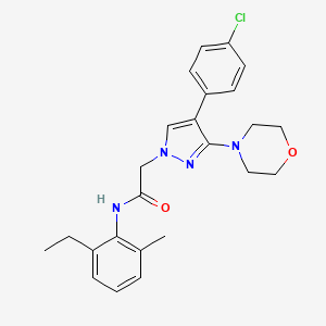 2-(4-(4-chlorophenyl)-3-morpholino-1H-pyrazol-1-yl)-N-(2-ethyl-6-methylphenyl)acetamide