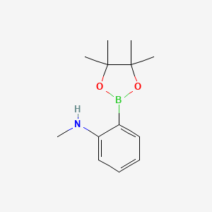 molecular formula C13H20BNO2 B2727974 N-methyl-2-(4,4,5,5-tetramethyl-1,3,2-dioxaborolan-2-yl)aniline CAS No. 1160686-01-0