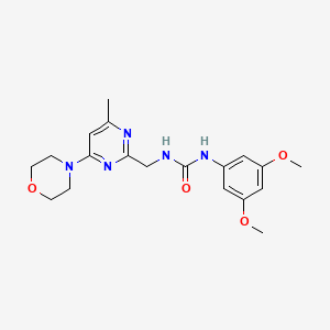 molecular formula C19H25N5O4 B2727991 1-(3,5-Dimethoxyphenyl)-3-((4-methyl-6-morpholinopyrimidin-2-yl)methyl)urea CAS No. 1796963-65-9
