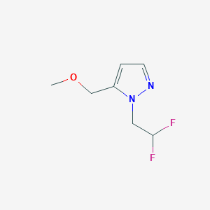 molecular formula C7H10F2N2O B2728007 1-(2,2-difluoroethyl)-5-(methoxymethyl)-1H-pyrazole CAS No. 1856102-17-4