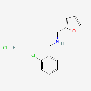 molecular formula C12H13Cl2NO B2728021 [(2-Chlorophenyl)methyl][(furan-2-yl)methyl]amine hydrochloride CAS No. 1052518-05-4