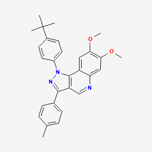 molecular formula C29H29N3O2 B2728023 1-(4-tert-butylphenyl)-7,8-dimethoxy-3-(4-methylphenyl)-1H-pyrazolo[4,3-c]quinoline CAS No. 901246-01-3