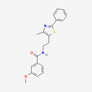 molecular formula C20H20N2O2S B2728024 3-methoxy-N-[2-(4-methyl-2-phenyl-1,3-thiazol-5-yl)ethyl]benzamide CAS No. 893352-82-4