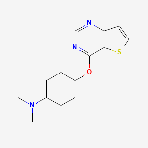 N,N-dimethyl-4-{thieno[3,2-d]pyrimidin-4-yloxy}cyclohexan-1-amine