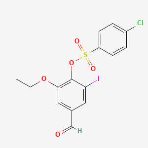 2-Ethoxy-4-formyl-6-iodophenyl 4-chlorobenzenesulfonate