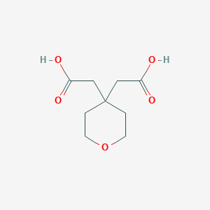 molecular formula C9H14O5 B2728115 (4-Carboxymethyl-tetrahydro-pyran-4-yl)-acetic acid CAS No. 110796-49-1