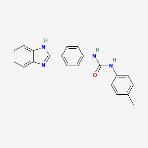 molecular formula C21H18N4O B2728118 1-(4-(1H-benzo[d]imidazol-2-yl)phenyl)-3-(p-tolyl)urea CAS No. 1235066-47-3