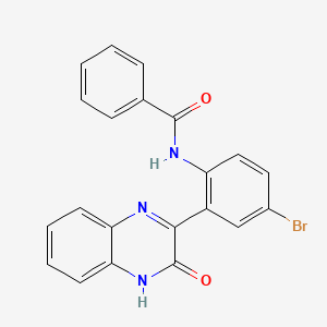 N-(4-bromo-2-(3-oxo-3,4-dihydroquinoxalin-2-yl)phenyl)benzamide