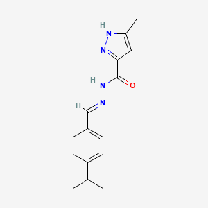 (E)-N'-(4-isopropylbenzylidene)-3-methyl-1H-pyrazole-5-carbohydrazide