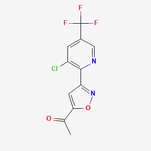 1-{3-[3-Chloro-5-(trifluoromethyl)-2-pyridinyl]-5-isoxazolyl}-1-ethanone