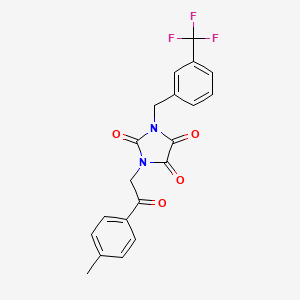 1-[2-(4-Methylphenyl)-2-oxoethyl]-3-{[3-(trifluoromethyl)phenyl]methyl}imidazolidine-2,4,5-trione