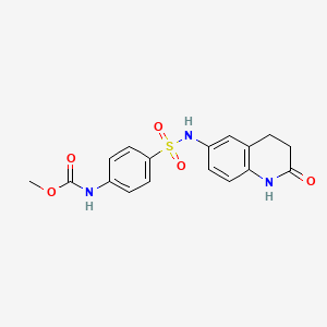 methyl (4-(N-(2-oxo-1,2,3,4-tetrahydroquinolin-6-yl)sulfamoyl)phenyl)carbamate
