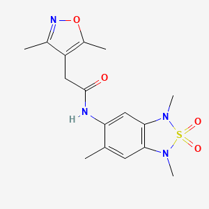 2-(3,5-dimethylisoxazol-4-yl)-N-(1,3,6-trimethyl-2,2-dioxido-1,3-dihydrobenzo[c][1,2,5]thiadiazol-5-yl)acetamide