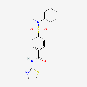 4-[cyclohexyl(methyl)sulfamoyl]-N-(1,3-thiazol-2-yl)benzamide