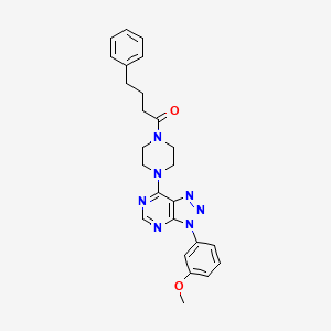 1-(4-(3-(3-methoxyphenyl)-3H-[1,2,3]triazolo[4,5-d]pyrimidin-7-yl)piperazin-1-yl)-4-phenylbutan-1-one