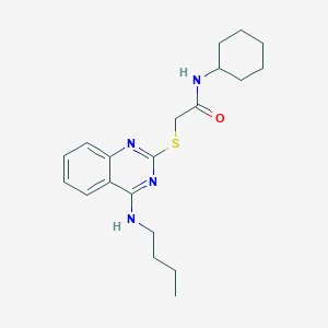 2-[4-(butylamino)quinazolin-2-yl]sulfanyl-N-cyclohexylacetamide