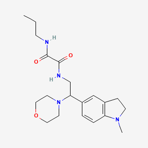 N1-(2-(1-methylindolin-5-yl)-2-morpholinoethyl)-N2-propyloxalamide