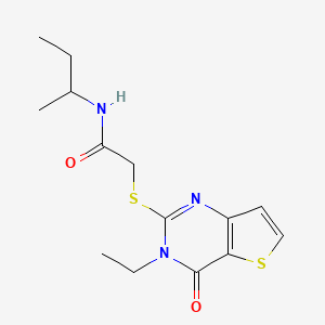 N-(butan-2-yl)-2-[(3-ethyl-4-oxo-3,4-dihydrothieno[3,2-d]pyrimidin-2-yl)sulfanyl]acetamide