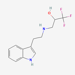 molecular formula C13H15F3N2O B2728219 1,1,1-trifluoro-3-{[2-(1H-indol-3-yl)ethyl]amino}propan-2-ol CAS No. 866135-54-8