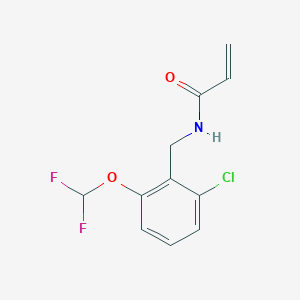 N-[[2-Chloro-6-(difluoromethoxy)phenyl]methyl]prop-2-enamide