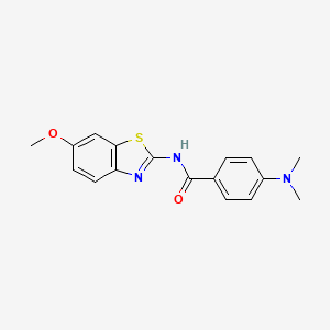 4-(dimethylamino)-N-(6-methoxy-1,3-benzothiazol-2-yl)benzamide